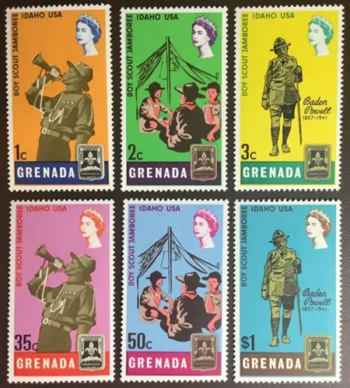 Grenada postage stamps year 1968 Scouting - Boy Scout Jamboree Japan