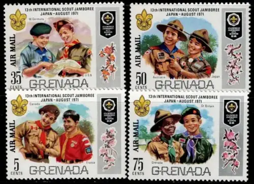 Grenada postage stamps year 1971 Scouting - Boy Scout Jamboree Japan
