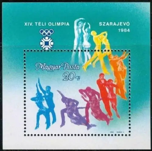 Hungary year 1984 Sarajevo Olympic games postage stamp - MSS