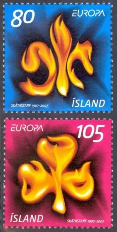 Iceland postage stamps year 2007 Europa Cept - 100 Years of Scouting