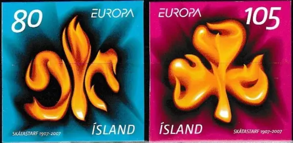 Iceland postage stamps year 2007 Europa Cept - 100 Years of Scouting