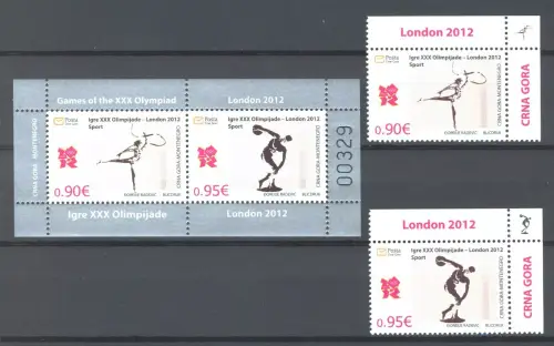 Montenegro stamps year 2012 Summer Olympic Games London set