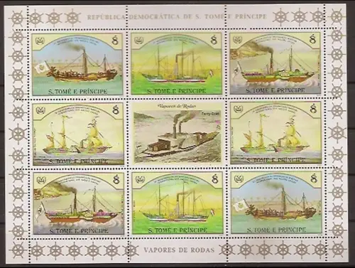 S. Tome Principe stamps year 1984 Ships MSS MNH
