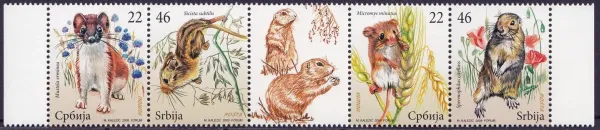 Serbia postage stamps year 2009 Fauna Protected Animals