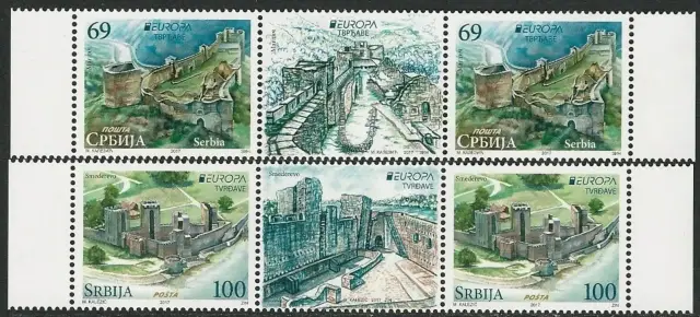 Serbia year 2017 EUROPA Stamps – Palaces and Castles