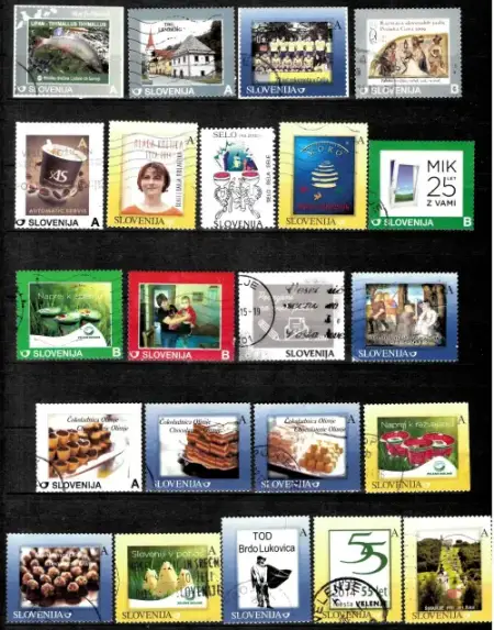 Slovenia Personalized Stamps year 2000-2015 Used