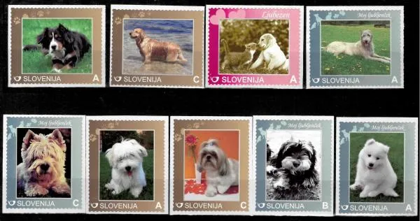 Slovenia Personalized Stamps year 2014 Pets - Dogs