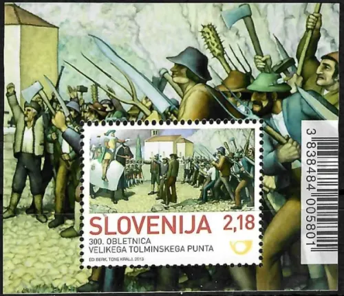 Slovenia postage stamps year 2013 Anniversary of the Tolmin Peasant Revolt