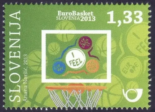 Slovenia postage stamps year 2013 - European basketball championship