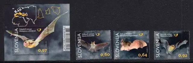 Slovenia postage stamps year 2014 - Hawthorn bats complete set