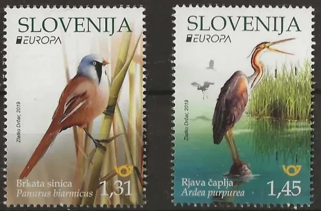 Slovenia postage stamps year 2019 - Europa Cept National Birds Set