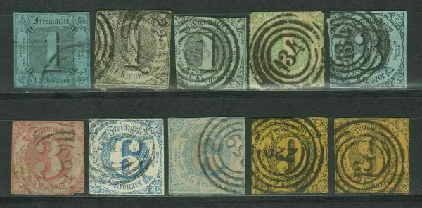 Thurn Taxis postage stamps year 1856-1866 Used lot