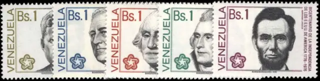 Venezuela postage stamps year 1976 USA presidents - American Revolution