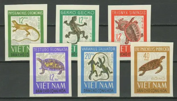 Vietnam postage stamps year 1966 Fauna - Reptiles & Amphibians