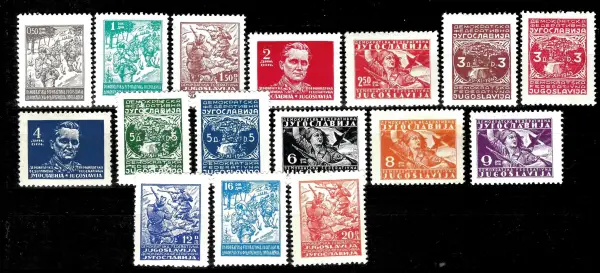 Yugoslavia postage stamps year 1946 Partisans set MNH