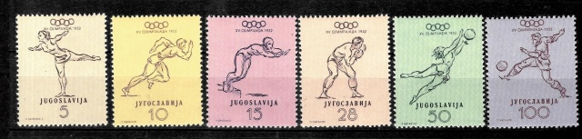 Yugoslavia postage stamps year 1952 Olympic Games - Helsinki Finland