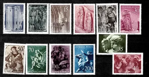 Yugoslavia postage stamps year 1956 Local Art and Architecture set