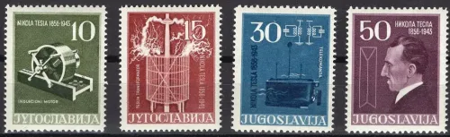 Yugoslavia postage stamps year 1956 Scientist - Inventor Nikola Tesla
