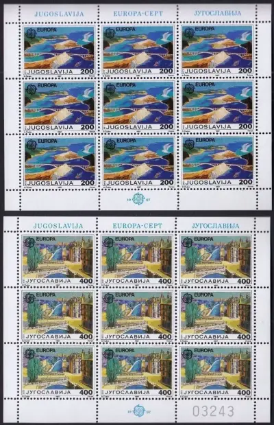 Yugoslavia year 1987 Europa CEPT - Architecture Bridges