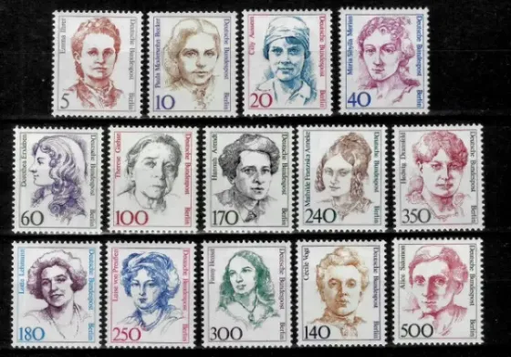 Berlin Germany postage Stamps 1987-89 Famous Women lot MNH