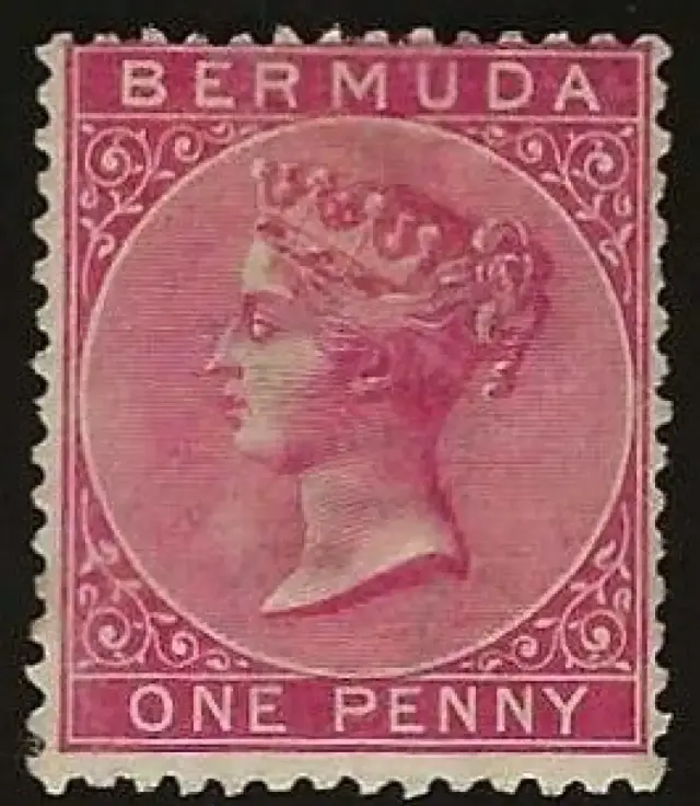 Bermuda postage stamp year 1883 1d Aniline Carmine SG 24a