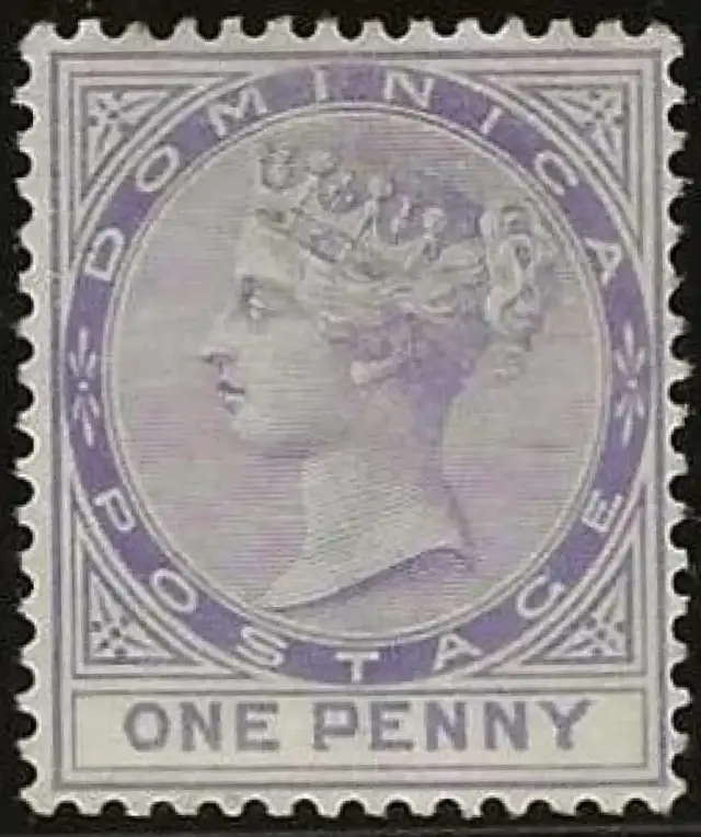 Dominica year 1877 One Penny stamp Unused MNG