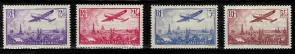 France postage stamps year 1936 Plane Over Paris