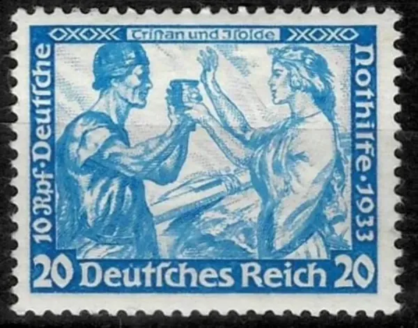 German Reich postage stamp year 1933 20pf Wagner Mi. 505