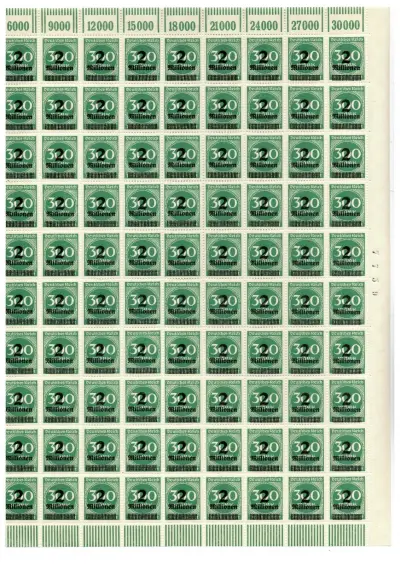 Germany Weimar Republic stamps year 1923 2/300 million Mark Mi.310a