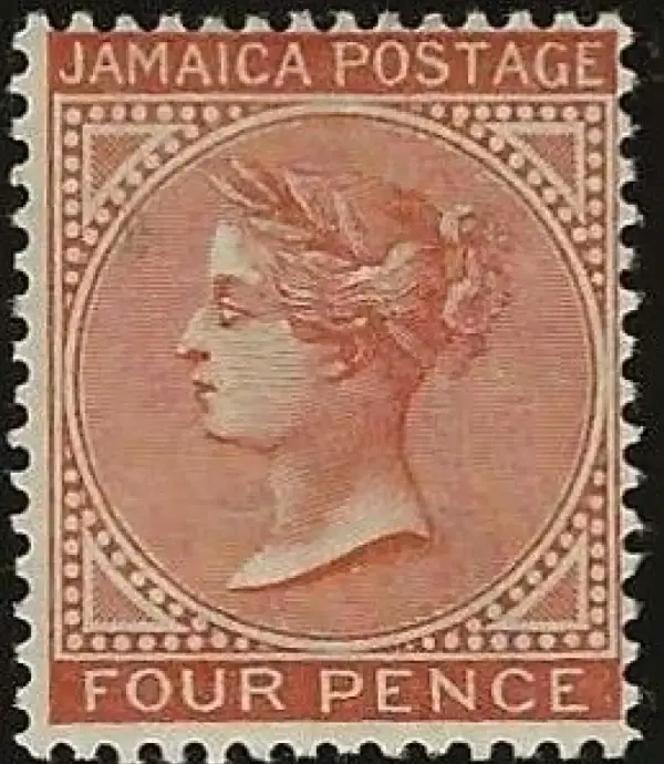 Jamaica postage stamp year 1883 4 Pence SG 22b Unused