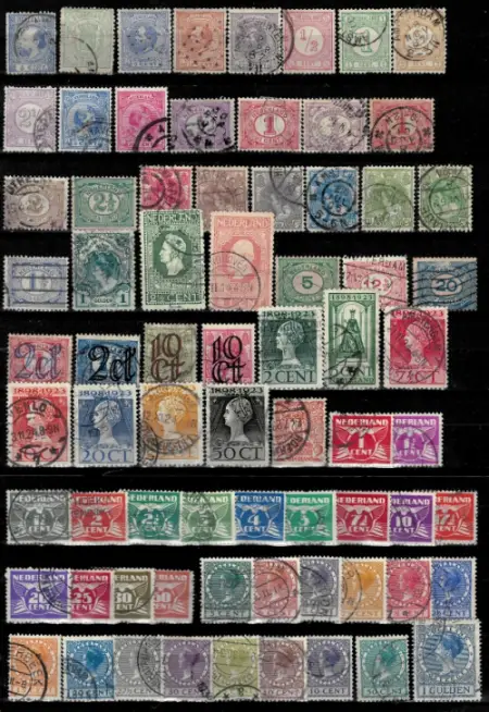 Netherlands postage stamps year 1867 - 1928 Used lot
