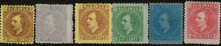 British Malaysia / Sarawak postage stamps year 1871-75