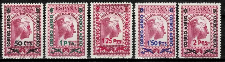 Spain postage stamps year 1938 Montserrat Monastery Foundation set 782786