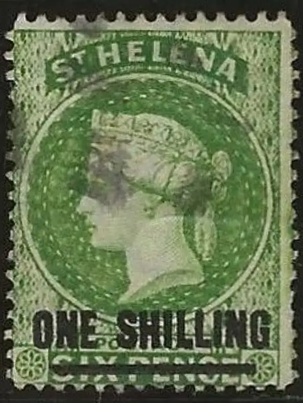 St. Helena postage stamp year 1864/80 Queen Victoria 1 Shilling