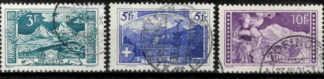 Switzerland year 1914 Landscapes stamps set Used