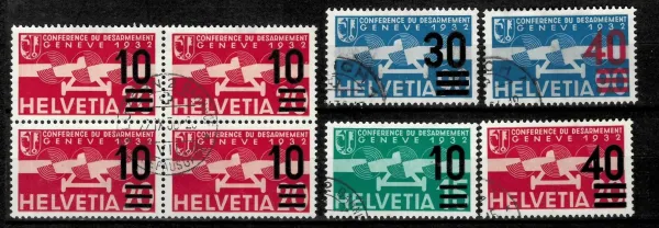 Switzerland year 1936-1937 Airmail Stamps Used lot
