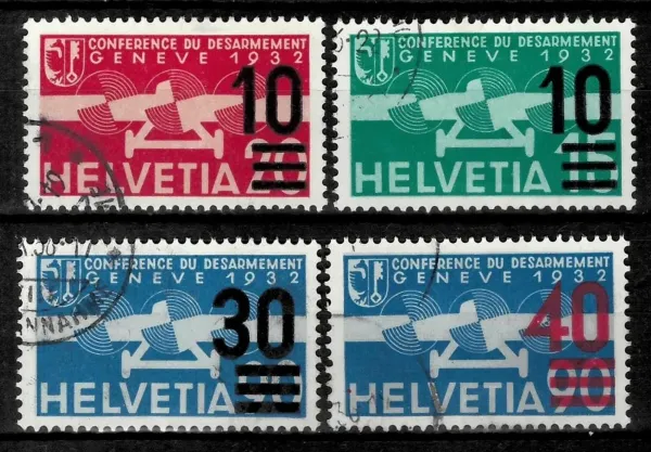 Switzerland year 1936-1937 Airmail Stamps Used lot