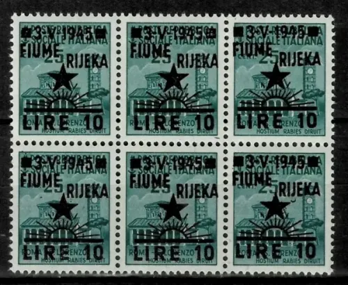 Yugoslavia Fiume Rijeka stamps year 1945 Istria 10l MNH