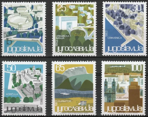 Yugoslavia year 1963 stamps Local Tourism set