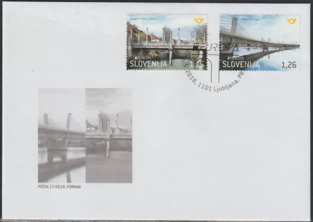 Europa CEPT year 2018 stamps Architecture Bridges FDC