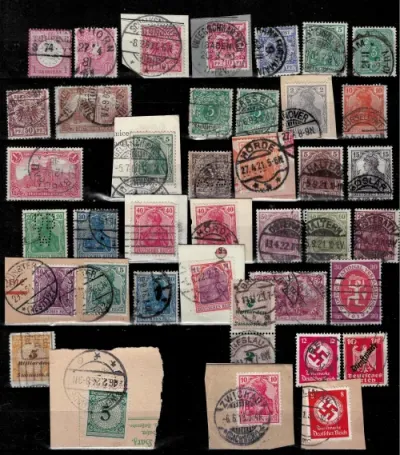 German Reich postage stamps year 1870-1930 Used lot