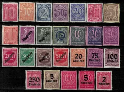 Germany Weimar Republic year 1920/1923 - Dienstmarke stamps
