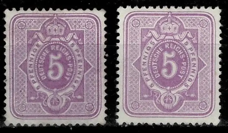 Germany year 1875-1880 5pf stamps