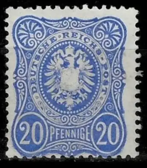Germany year 1875 20pf stamp Value in PFENNIGE MNG