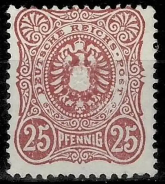 Germany year 1880 25pf postage stamp MNG