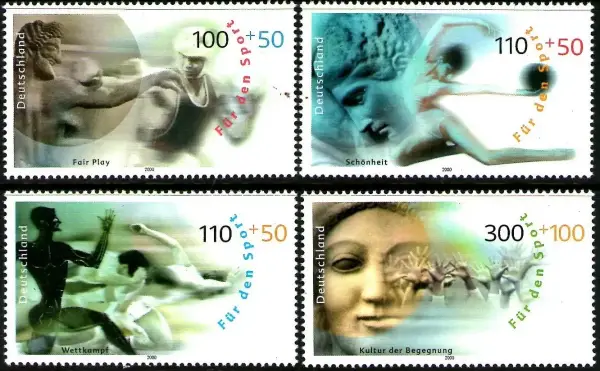 Germany year 2000 Sports - Charity Stamps set
