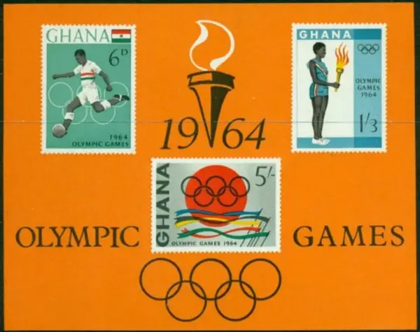 Ghana year 1964 Olympic Games Tokyo stamps set
