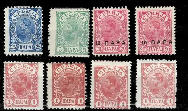 Serbia kingdom postage stamps lot year 1896 -1901
