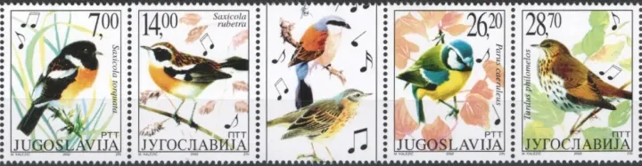 Serbia postage stamps year 2002 Birds - European Nature Protection