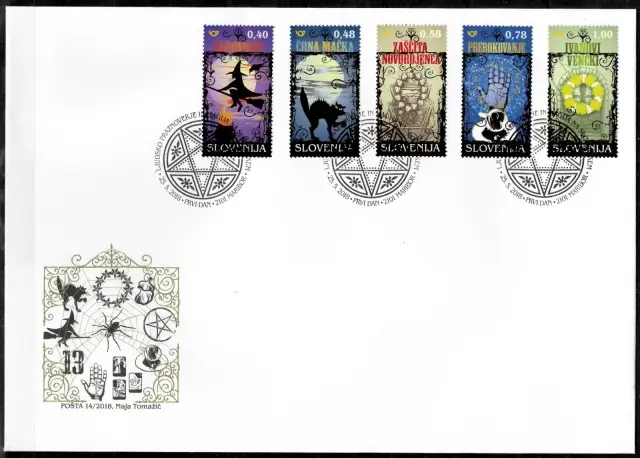 Slovenia stamps year 2018 Popular Superstition and Magic in Slovenia FDC